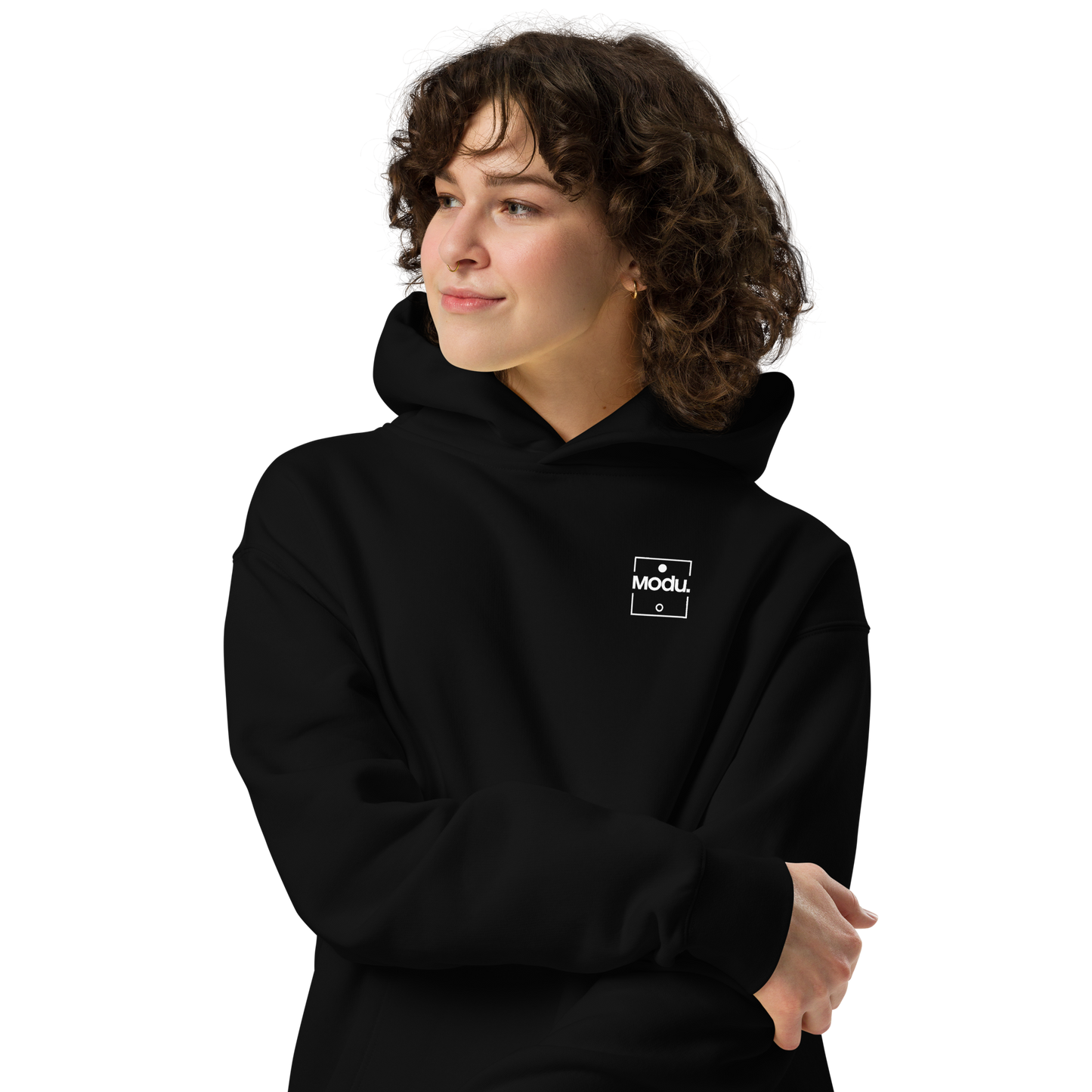 Black Circle. Oversized Hoodie Black | Baseline