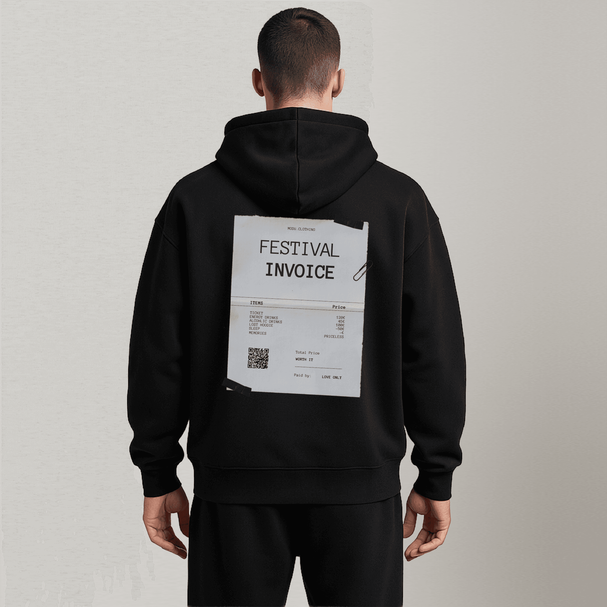 FESTIVAL INVOICE. Oversized Hoodie
