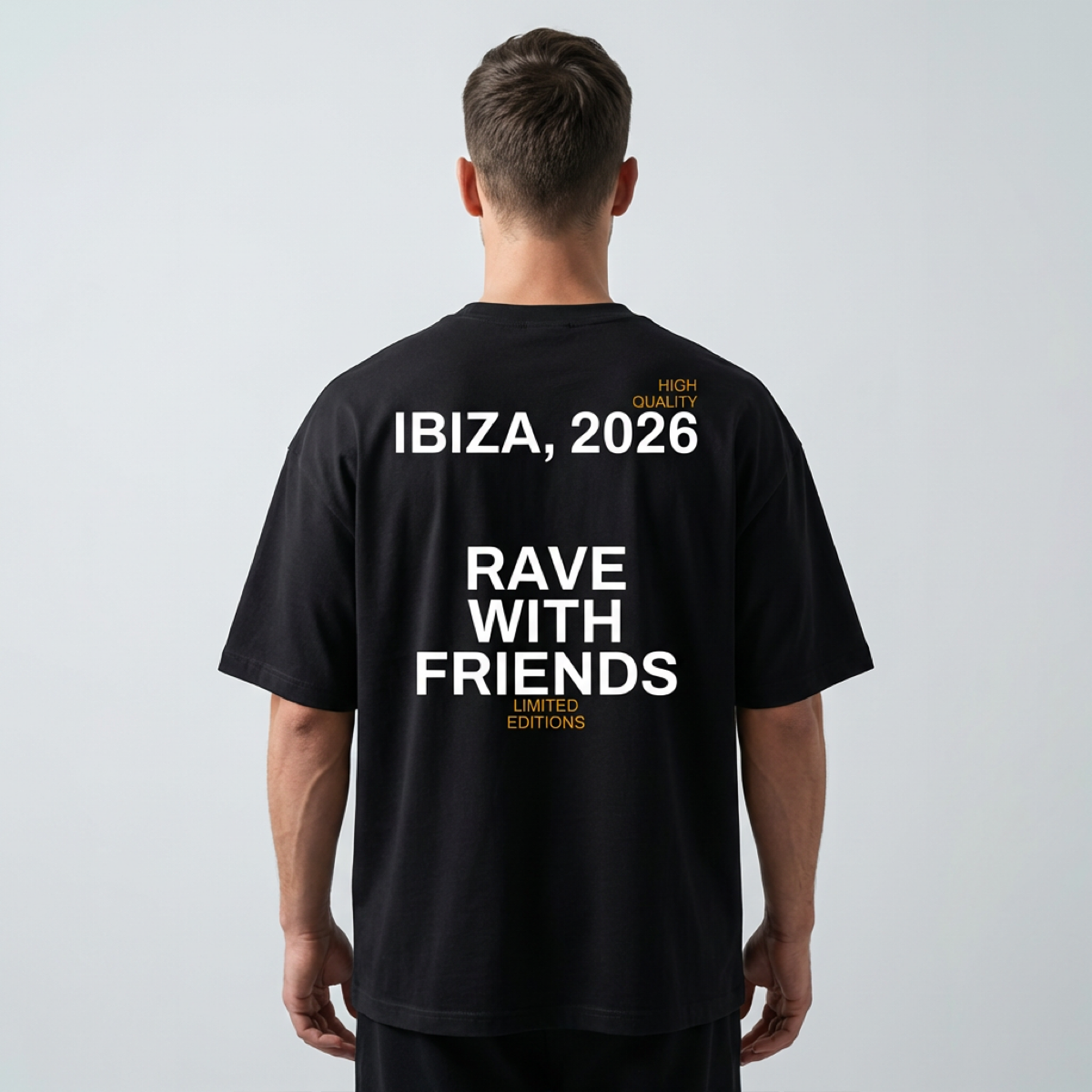 IBIZA RAVE W/ FRIENDS. Oversized shirt