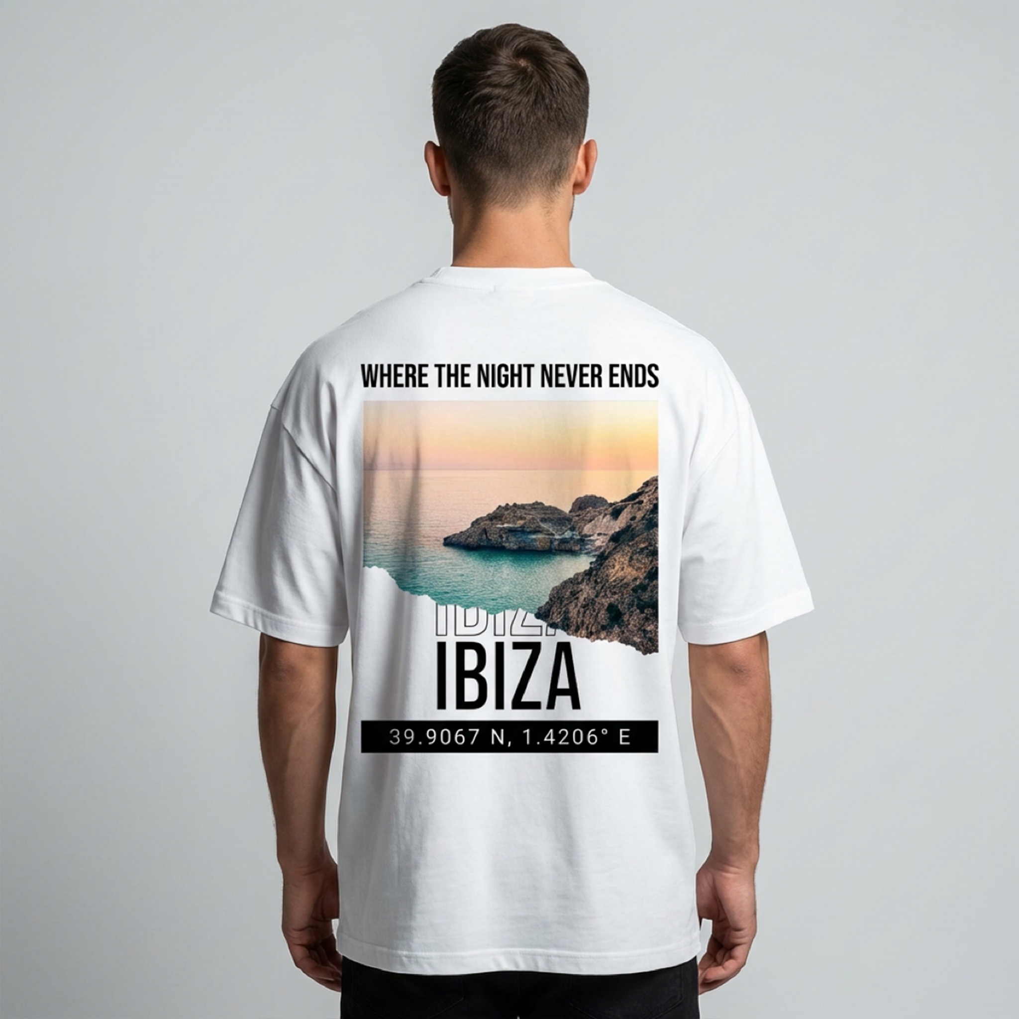 IBIZA SUNSET. Oversized Shirt