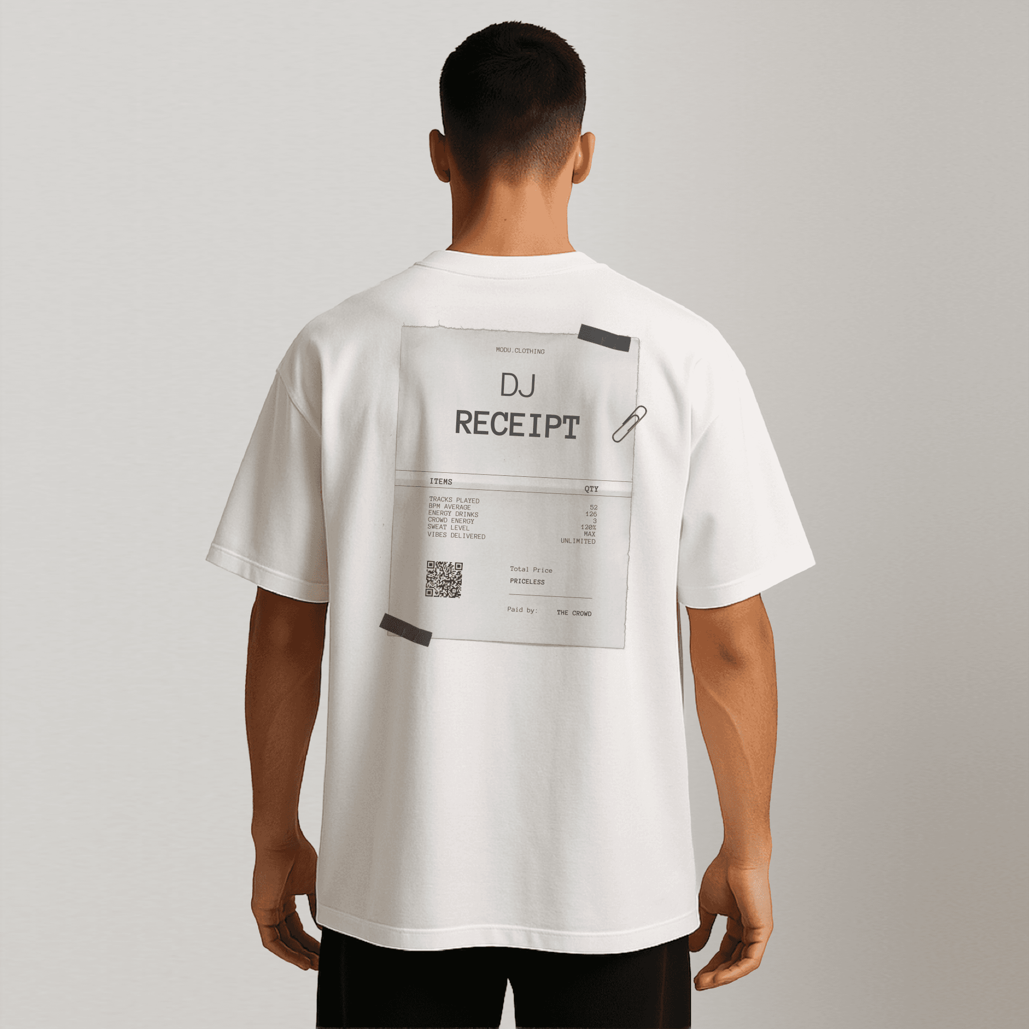 DJ RECEIPT. Oversized Shirt