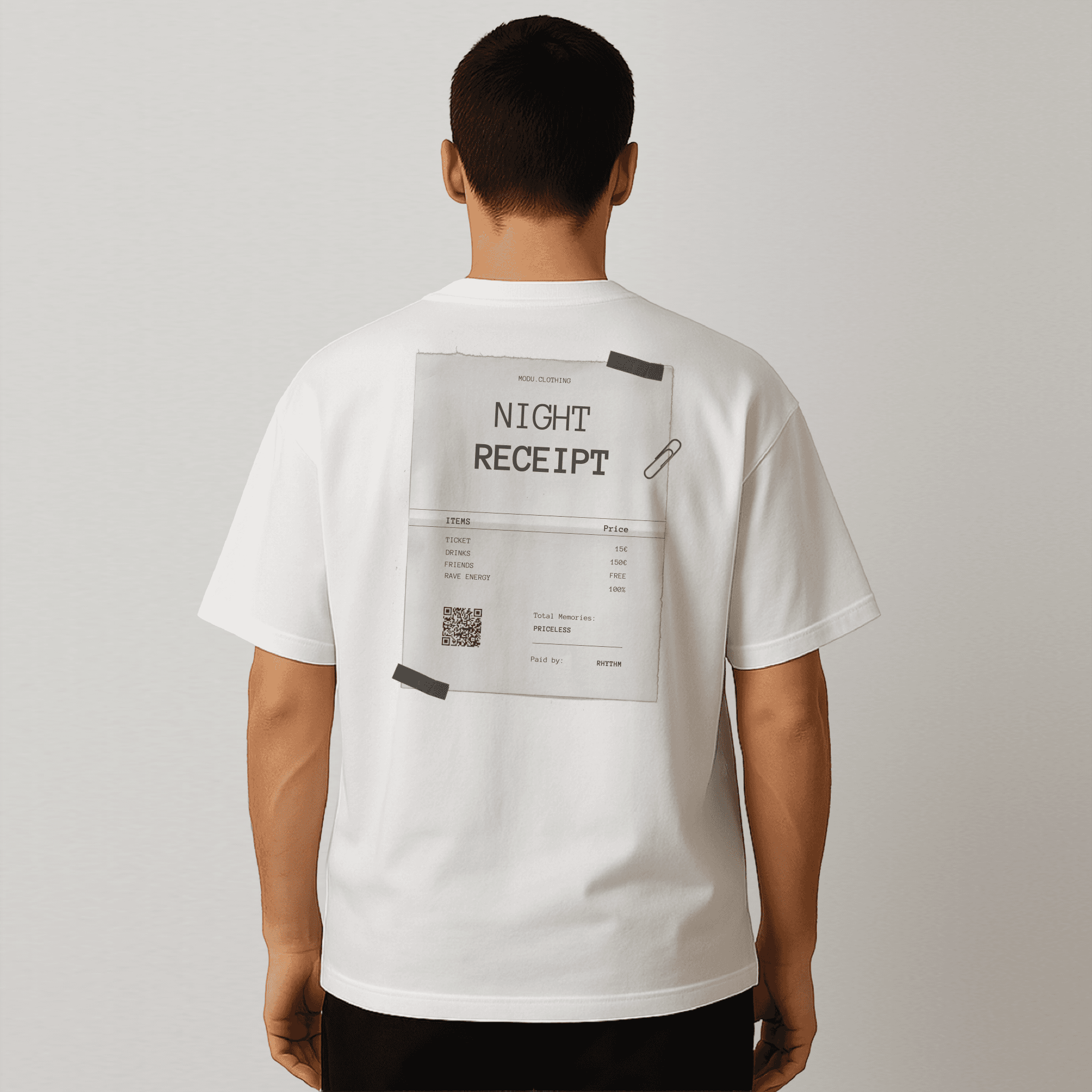 NIGHT RECEIPT. Oversized Shirt