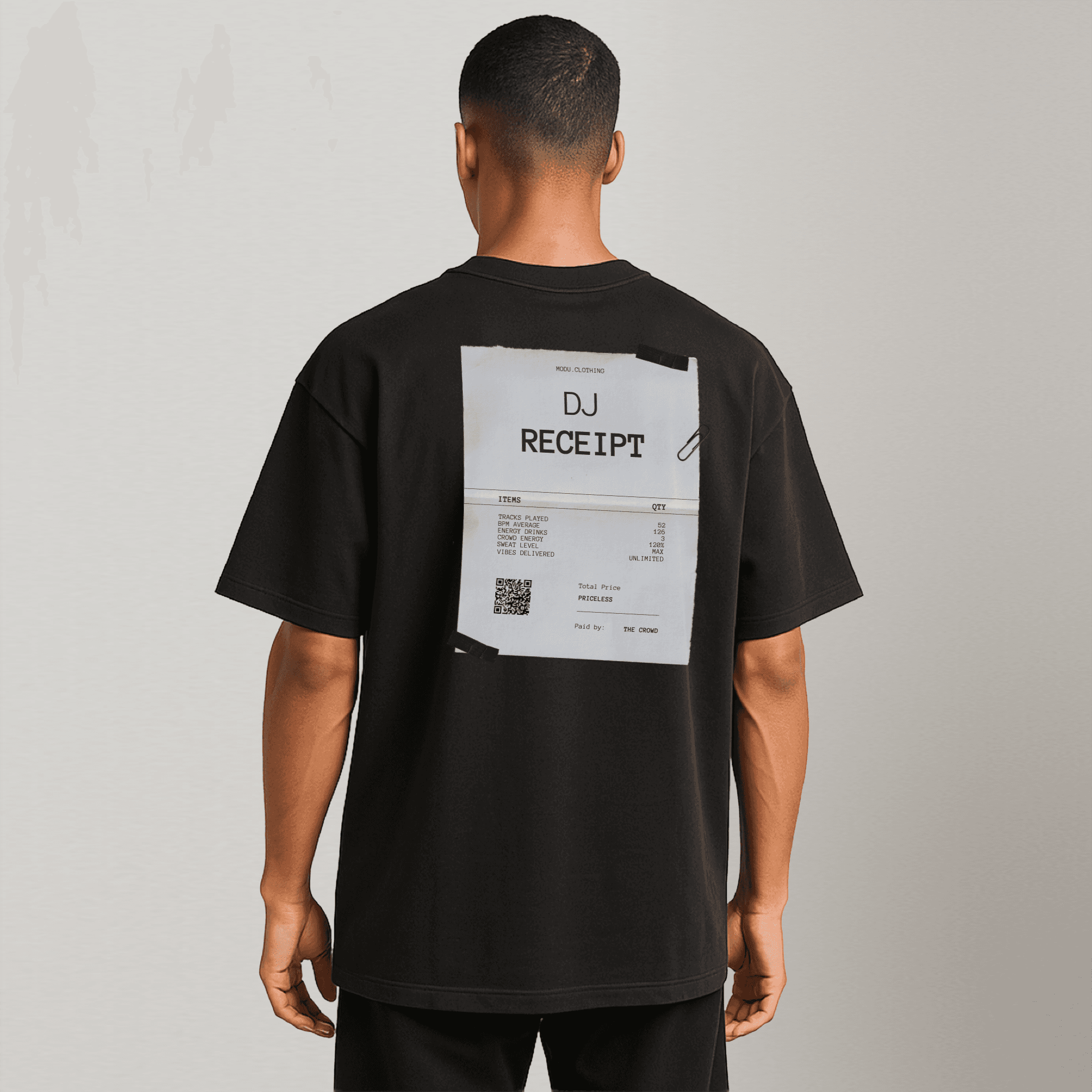 DJ RECEIPT. Oversized Shirt